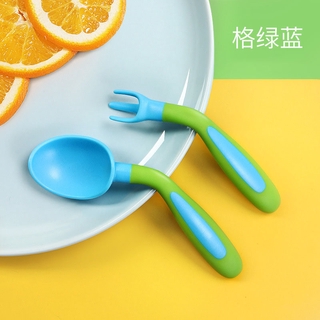 Bebé puede doblar cuchara de los niños aprender a comer bebé comer cuchara de frutas giro tenedor cuchara suplementaria de alimentos cuchara