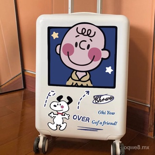 Japón y Corea del SurinsViento Snoopy equipaje pegatinas dibujos animados lindo equipaje Trolley caso pegatinas decorativas impermeable
