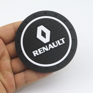 Renault 2 uds taza de agua alfombrilla antideslizante para coche, alfombrilla antideslizante para Renault Megane 3 2 Clio 5 4 Duster Trafic Kadjar Captur Scenic Kangoo Talisman 6 2020 2021 2019 (9)