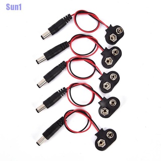 Sun1> 5Pcs T tipo 9V Dc Cable de alimentación conector de barril para Arduino nuevo