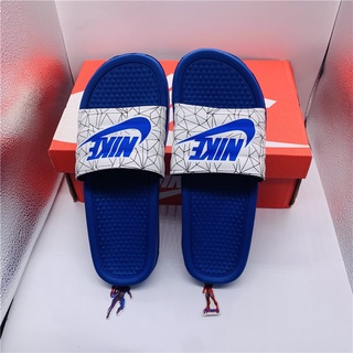 [Original] Nike Benassi JDI zapatillas mujeres y hombres negro blanco sandalias de doble deslizamiento (9)