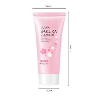 Sakura espuma limpiador cara lavado Control de aceite brillante cuidado de la piel Y8L7