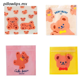 p.mx 100pcs Plastic Protection Bag Cartoon Sealing Ziplock Bag Packaging