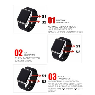 Reloj de pulsera Digital electrónico con LED y correa de silicona/reloj deportivo unisex (5)