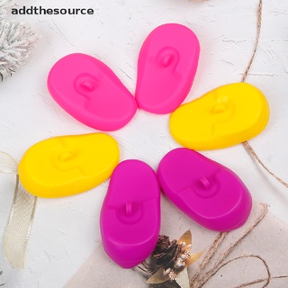 [Addthesource] 1Pair Silicone Ear Cover Salon Hair Dye Ear Covers Earmuffs Prevent From Stain BFDX