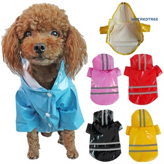 mocredtree perro reflectante impermeable impermeable Teddy cachorro con capucha chamarra abrigo ropa para mascotas