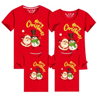 S & Q Santas Feliz Navidad 9 Colores Más El Tamaño De La Familia De Coincidencia Camiseta De Desgaste Familiar Camisa De Gran Las Mujeres Blusa Verano Camisetas