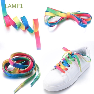 LAMP1 moda impreso cordones zapatos accesorios patrón shoestring multicolor zapato plano zapatos de lona caliente decoración plana larga