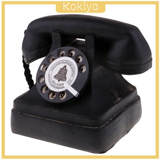 [KOKIYA] Teléfono giratorio antiguo Vintage con cable Retro decoración del hogar