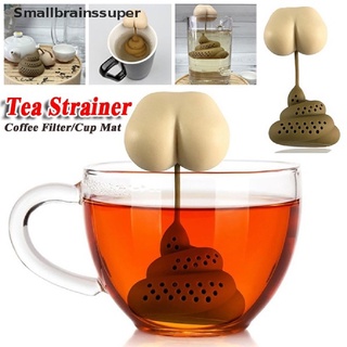 smallbrainssuper divertido filtro de té en forma de caca reutilizable de silicona infusor de té portátil colador de té sbs (7)