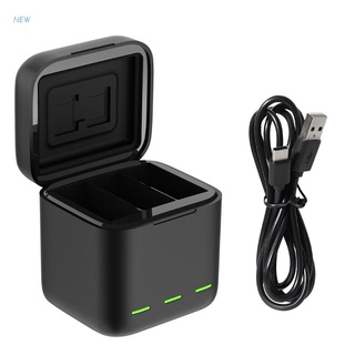 Nueva Caja De Carga De 3 Canales USB Cámara Cargador De Batería Pantalla De Alimentación Para-GoPro HERO 9 Negro Accesorios De Acción (1)