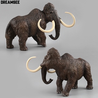 dreamSee PVC Mammoth Figure Toy Simulated Mammoth Figurine Toy High Simulation for Kids