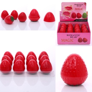 Bálsamo labial de forma de fresa humectante de labios de larga duración labiales de color hidratante cuidado de labios (1)