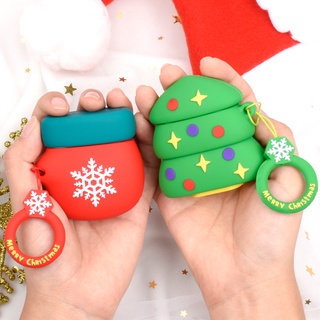 Christmas Silicone Case Cute Cartoon Earphone Protection Cover for Airpods 1 2 Earphone (9)