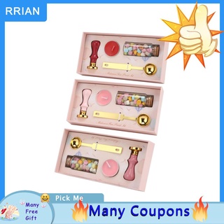 Rrian - Kit de sello de cera para Macaron, Color Macaron, diseño clásico, para sobres, invitaciones, adorno de boda (1)