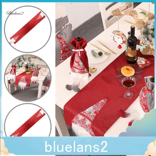 blue2 atractivo camino de mesa de vacaciones festival ambiente navidad camino de mesa resistente a los arañazos decoración de mesa