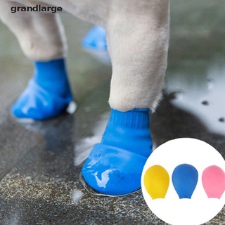 grandlarge zapatos de perro para mascotas impermeable globo de goma botas de lluvia calzado gato calcetines para cachorro
