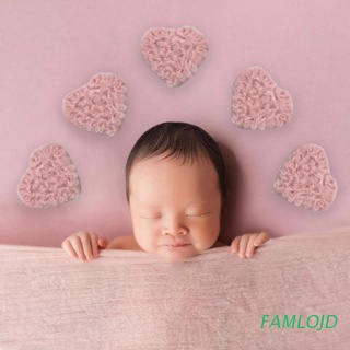 FAMLOJD 5 Pcs/Set Baby Wool Felt Cute Love Hearts Newborn Photography Props Decorations