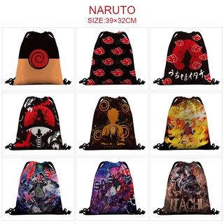 Naruto Akatsuki Uchiha Itachi De Dibujos Animados Estudiante Casual Bolsa De Lona Color Cordón Deportes Al Aire Libre Mochila Regalo