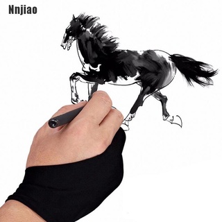 nnjiao~ 1 guante antiincrustante de dos dedos para artista dibujo y pluma tableta gráfica almohadilla