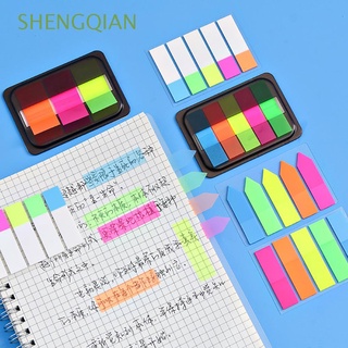 SHENGQIAN for Page Marker Note Stickers Self Adhesive Sticky Notes Office School Supplies Memo Pads Index Tags Fluorescent Color N times Sticky Bookmark Stickers
