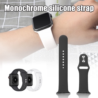 Correa deportiva de silicona para Apple Watch Band 38/40/42/44mm pulsera correa de muñeca blanco/negro