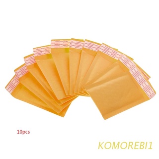 komo 10 pzs bolsas de correo de burbujas de kraft/bolsas de correo acolchadas amarillas/sobres de envío de papel
