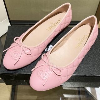 chanel mujer zapatos planos zapatos de ballet arco cabeza redonda rosa piel de oveja color coincidencia de moda individual zapatos