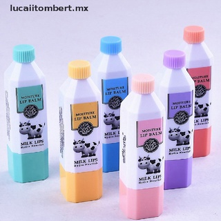 【lucaiitombert】 Milk moisturizing lip balm lipstick lip protector anti-dry lips care sweet taste [MX]