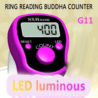 Contador electrónico contador anillo contador buda-chanting contador con luz de plástico pantalla LCD LED portátil (9)