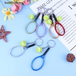 【buildvitu】 Mini Tennis Racket Handmade Souvenir Cute Tenis Racquet Ball Key Sports Chain [MX]