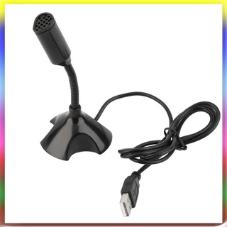 6wat soporte negro Usb Mini micrófono Mic Para Pc de escritorio Laptop Notebook bocina