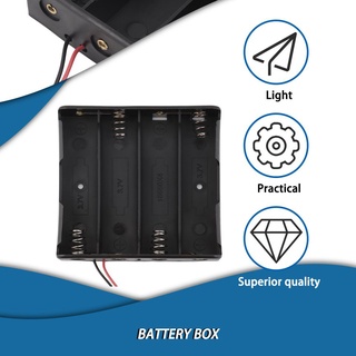 Caja de almacenamiento de baterías para 4 unidades 18650 baterías con cables de alambre