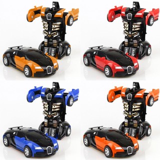 Transformación de choque coche deformación Robot transformar coche deporte vehículo modelo figuras de acción juguetes para niños