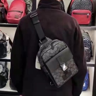 Coach C2711 hombres bolsas de moda casual pecho bolsa clásica simple bolsa de mensajero de gran capacidad salvaje