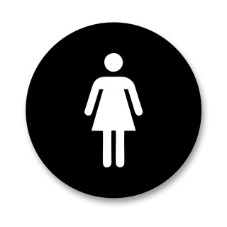 Letrero de inodoro para mujer - placa de letrero de puerta de inodoro - señalización para mujeres