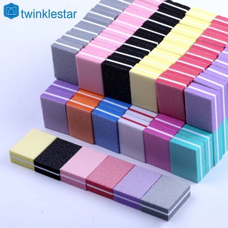10 piezas mini esponja colorida de doble cara para pulir uñas, papel de lija, herramientas de manicura