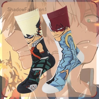 ShadowFashion Mens My Hero Academia Socks 360 Character My Hero Academia Todoroki Socks (1)