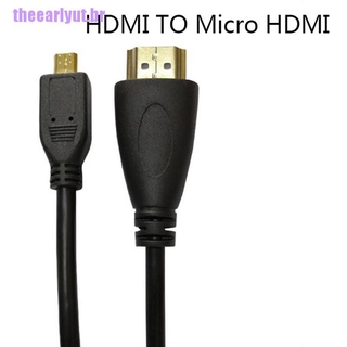 (Tybr) cable Hdmi Micro Hdmi chapado en oro 1080p Para Celular Hd