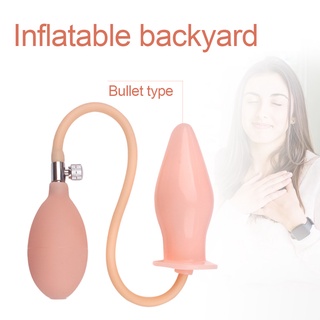 as Inflatable Soft Silicone Butt Plug Anal Masturbation Massager Unisex Adult Toy