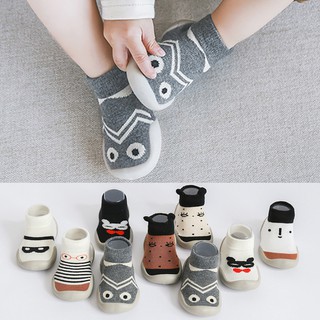 zapatos de rastreo para niños pequeños/calcetines de dibujos animados para bebé/tenis de goma antideslizantes para niñas/niños