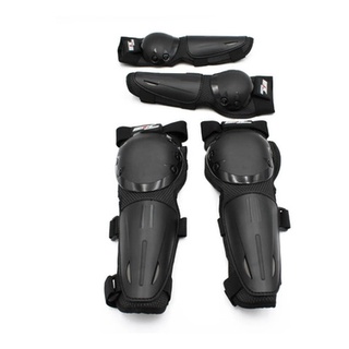 Kit 4pcs Rodilleras Coderas Moto Ciclista Proteccion Negro (1)