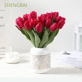 Shengbai ramo de jardín Mariage tulipán flor Artificial novia boda simulación Real toque arreglo decoración falsa flor/Multicolor