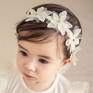 angyouh bebé niñas flores de imitación encaje banda elástica diadema accesorios para el cabello foto Prop