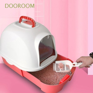 DOOROOM herramienta de limpieza para gatos, caja de arena para gatos, inodoro grande, totalmente cubierto, antipolvo, totalmente cerrado, Anti olor, cuchara Multicolor