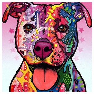yld~5D DIY broca completa cuadrada diamante pintura Color perro punto de cruz bordado