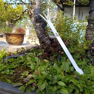 desertwatergala 2 en 1 acero inoxidable bonsai herramientas de jardinería raíz rastrillo espátula pinzas jardín dwl