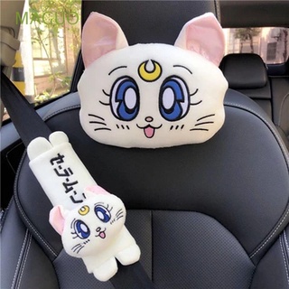 MAGUO Creativo Almohada para el cuello del automóvil Accesorios para automóvil Soportes para asiento Almohada para reposacabezas de gato Anime Sailor Moon Dibujos animados Soporte lumbar Lindo Peluches Almohadas de felpa para coche de gatito (1)