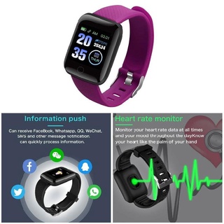Smartwatch D13/116 plus Original IP67 Impermeable USB Bluetooth com monitor fitness 1.3 Pulgadas Para android/ios (2)