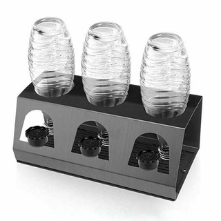 Sunage - soporte para botellas de 3 tamaños, escurridor, estante de drenaje, soporte para goteo para cristal SodaStream (3)